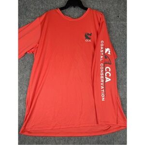 Coastal Conservation Association (CCA) Shirt Mens 2XL Coral Long Sleeve Crewneck